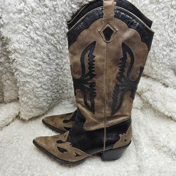 Reba Delilah Leather Pointed Toe Western Boots sz 7 - Picture 5 of 12